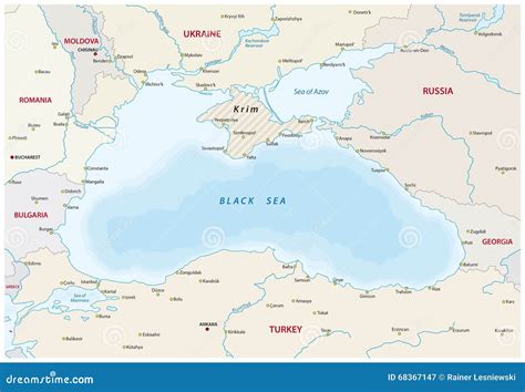 Black sea map stock vector. Illustration of poti, cartography - 68367147