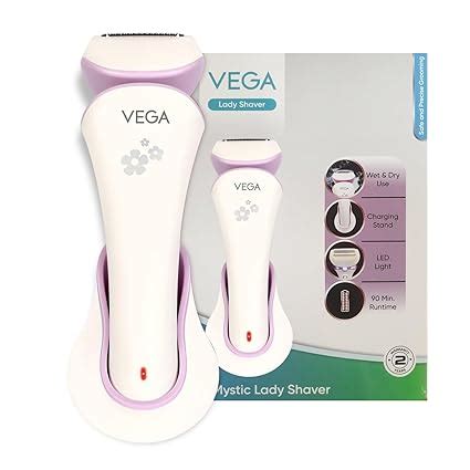 Vega Mystic Lady Shaver for Women with Charging Stand, 90 Mins Runtime ...