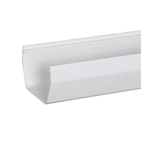 Amerimax Contemporary 4-in x 120-in White Vinyl Half round Gutter in ...