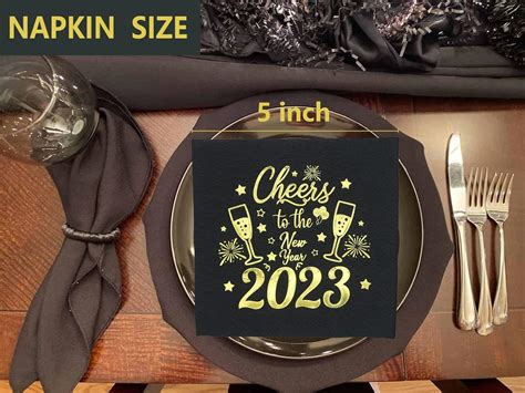 Buy New Years Eve Napkins 2023 Cheers to New Years Napkins Happy New ...