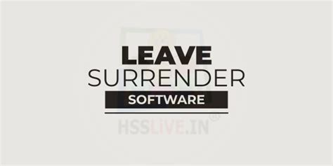 Earned Leave Surrender Software by Alrahiman & Bibin C Jacob