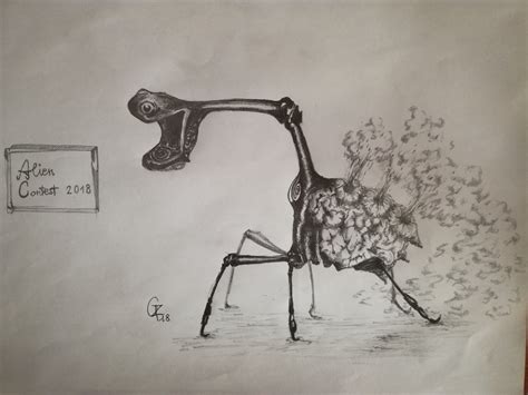 Alien Pencil Art 的图像结果