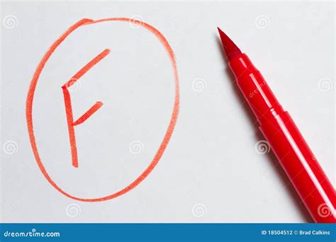 Failing grade stock photo. Image of defeat, final, paper - 18504512