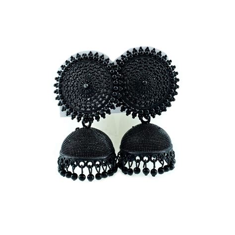 Buy Black colour jhumka earrings traditional/jhumka earring for girls ...