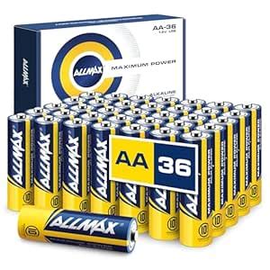 Allmax AA Mignon (LR6) Maximum Power Alkaline Double A Batteries (Pack ...