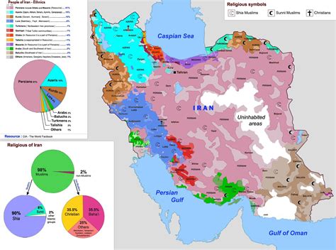 Carte de l'Iran - Iran carte des reliefs, des villes, politique, administrative...
