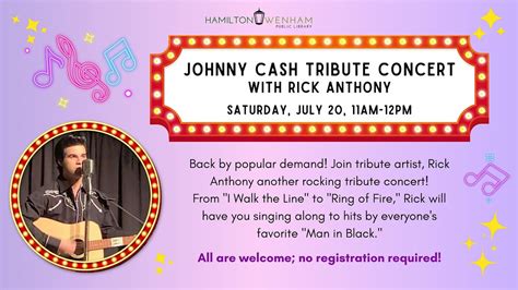 Johnny Cash Tribute Concert, Hamilton-Wenham Public Library, 20 July ...