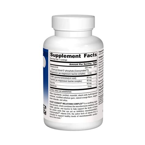 Source Naturals, Sleep Science Melatonin Complex, 3 Mg, 100 Orange Loz ...