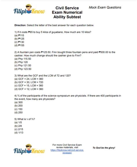 Image result for Civil Service Exam Basic of Math