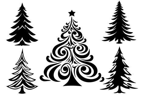 Christmas Tree Silhouette Design Graphic by Creative shirts · Creative Fabrica