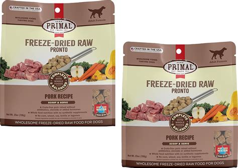 Amazon.com: Primal Freeze Dried Dog Food Pronto, Pork; Scoop & Serve ...