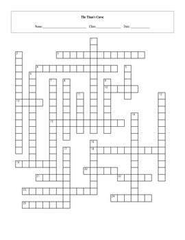 25 Question The Titan's Curse Crossword with Key by Maura & Derrick Neill