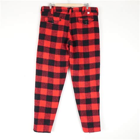 Vintage Big Bill Wool Lumberjack Pants Men's 38x32 Thick Buffalo Check ...