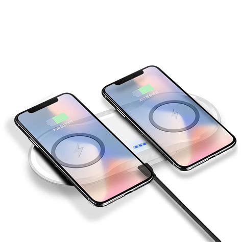 DOSHIN Wireless Charger Pad, Dual 5W Wireless Outputs Wireless Charging ...
