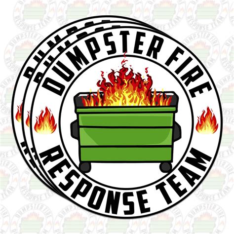 Amazon.com: Dumpster Fire Response Team Sticker Pack – Set of 3 Vinyl ...