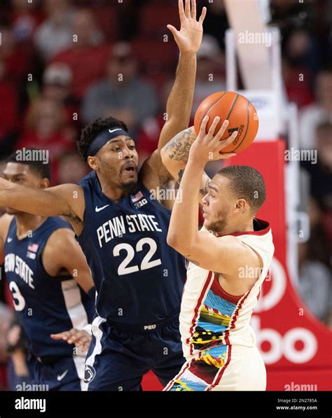 Nebraska's C.J. Wilcher, right, plays against Penn State's Jalen Pickett during the second half ...