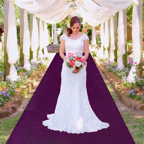 Amazon.com: MODFUNS Royal Purple Aisle Runner for Wedding Ceremony ...