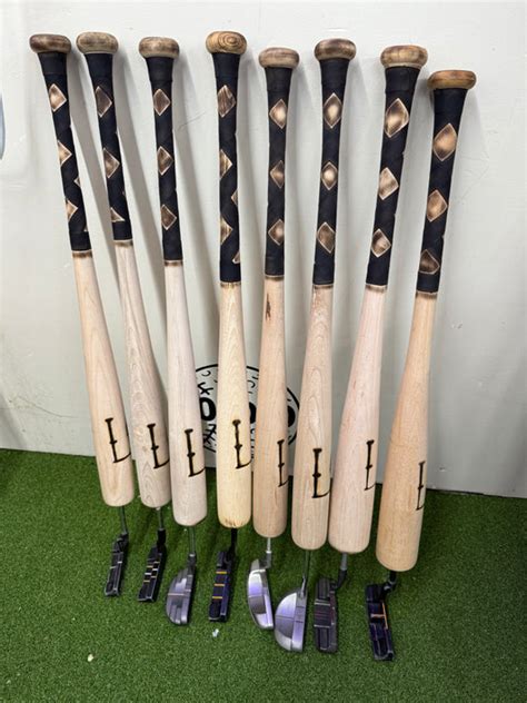 Wood baseball bat golf putter Right handed