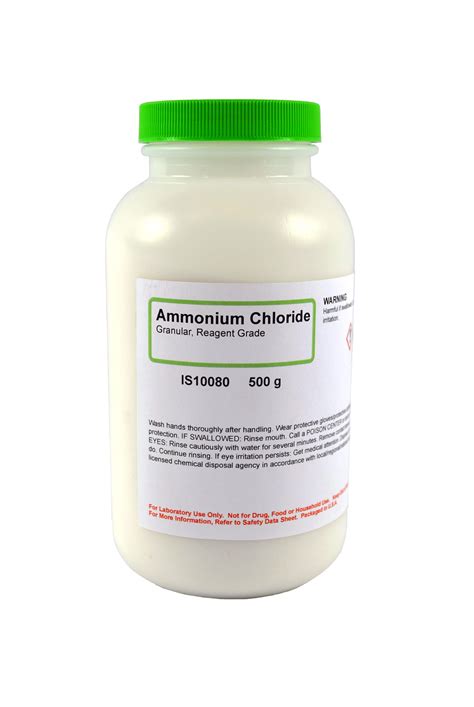 Ammonium Chloride, Reagent Grade, 500g - Nebraska Scientific