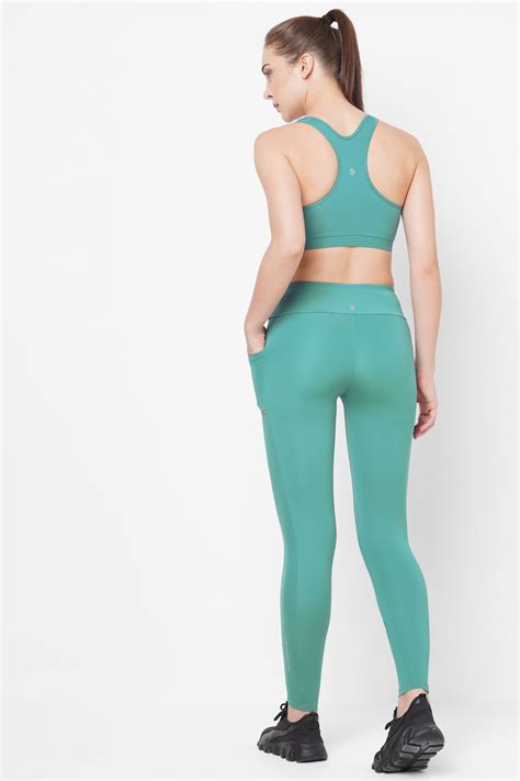 Laasa Sports | Turkish Green Luxe Workout Set for Women