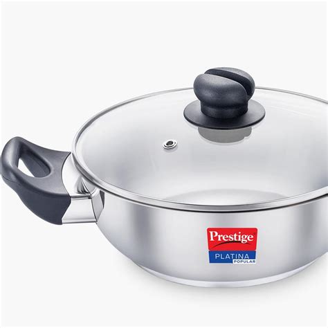 Buy PRESTIGE Platina Pop Cookware Kadai with Lid - 1.5 L from Prestige ...