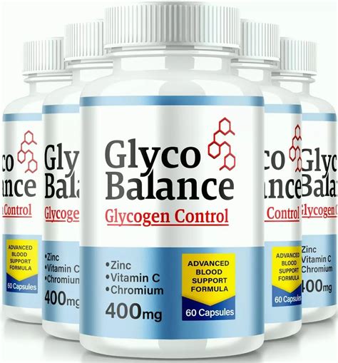 (5 Pack) Glyco Balance Glycogen Control Pills for Blood Pressure + Sugar Support