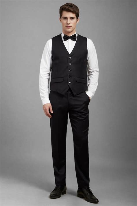 Buy Men Black Slim Fit Textured Formal Three Piece Suit Online ...