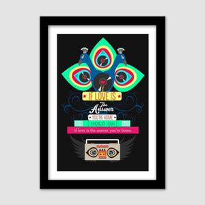 EurekaDesigns Poster Love Is Answer Laminated & Wall Mounted Paper ...