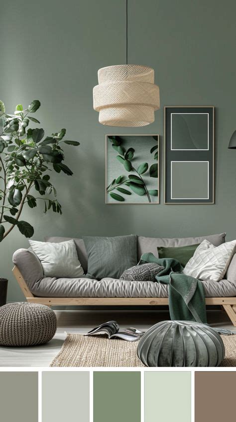 Green Grey Living Room Colour Palettes