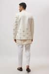 Buy Ivory Silk Katdana Embroidered Nehru Jacket And Kurta Set For Men ...