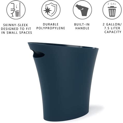 Small Trash Can – Open Top Skinny Garbage Cans for Kitchen, Office, Do ...