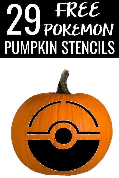 29 Free Pokemon Pumpkin Stencils: Halloween Carving Patterns