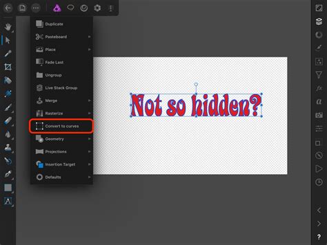 Convert Text To Vector Affinity Designer