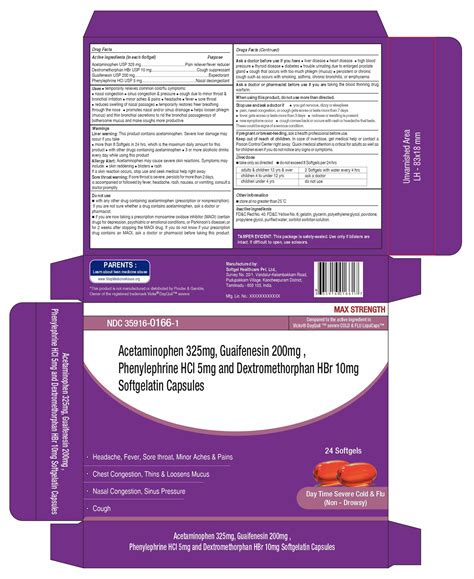 ACETAMINOPHEN, GUAIFENESIN, PHENYLEPHRINE HCL AND DEXTROMETHORPHAN HBR ...