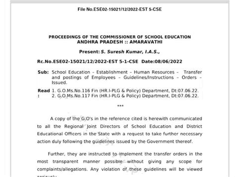 Transfer and postings of Employees Guidelines/Instructions RC.15021 ...