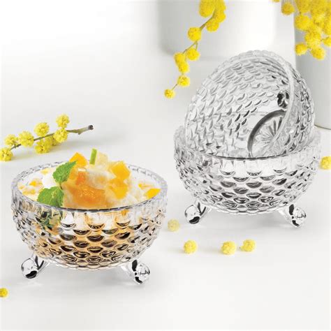 Treo Bliss Designer 230 ML Bowl Set | Transparent | Set of 6 Pcs ...