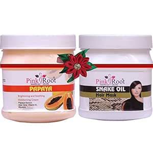 Pink Root Papaya Cream 500gm with Snake Oil Hair Mask 500gm : Amazon.in ...
