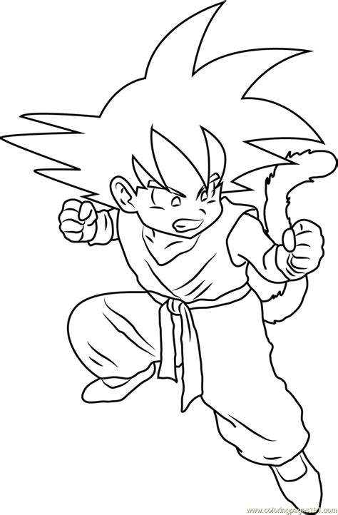 Kid Goku Coloring Pages at GetColorings.com | Free printable colorings ...