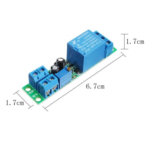 Dc 12V Switch Delay Relay Module With Adjustable Delay Time 0~25 Second ...