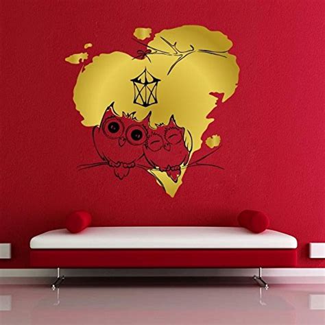 DECOR Kafe Home Decor Love Owl Wall Sticker, Wall Sticker for Bedroom ...