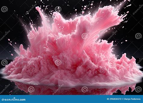 Splash of Pink Sand on Black Background. Stock Photo - Image of action ...