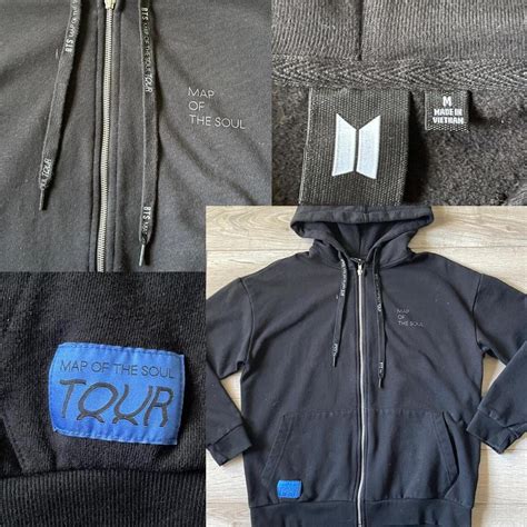BTS MAP of The Soul Tour Full Zip Hoodie In... - Depop