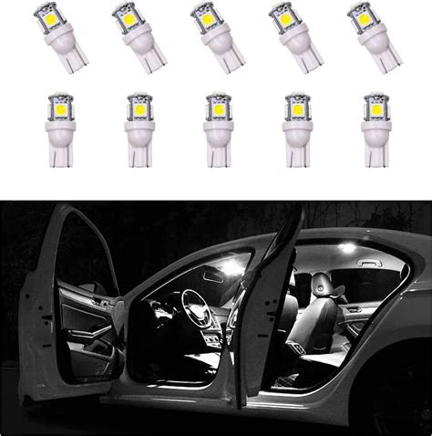 Amazon.com: Suvnie 10 PCS Car Interior LED Light Bulb, T10 5050 5SMD ...