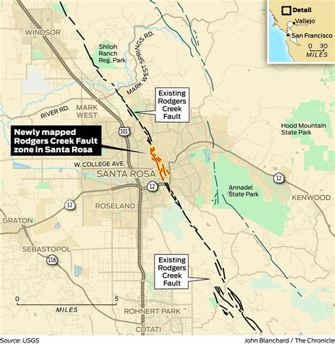 USGS finds long-obscured earthquake fault in downtown Santa Rosa