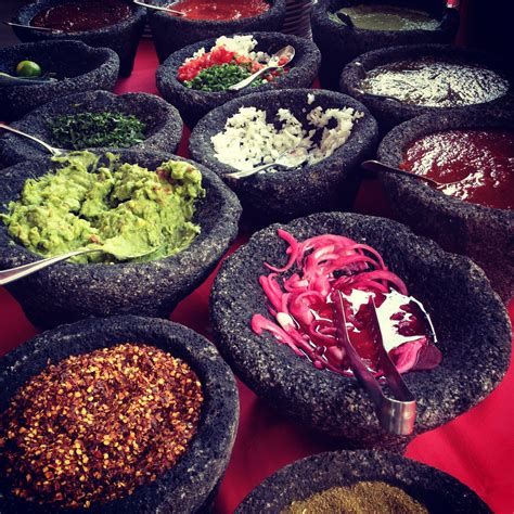 Molcajetes are very useful for a buffet! | Cocina tradicional mexicana ...