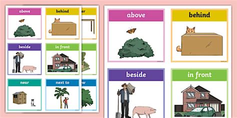 Older Learner: Preposition Matching Cards