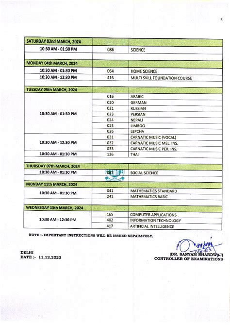 CBSE Class 10, 12 Revised Date Sheet 2024 released at cbse.gov.in ...