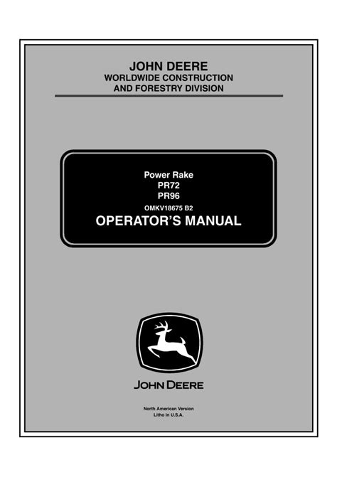 PPT - John Deere PR96 Power Rake Operator's Manual Instant Download ...