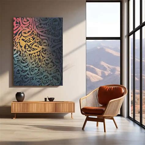 Elegant Arabic Calligraphy | Black & Bold Islamic Metal Frame Poster ...