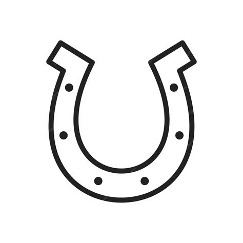 Icono de herradura vectorial en fondo blanco | Vector Premium